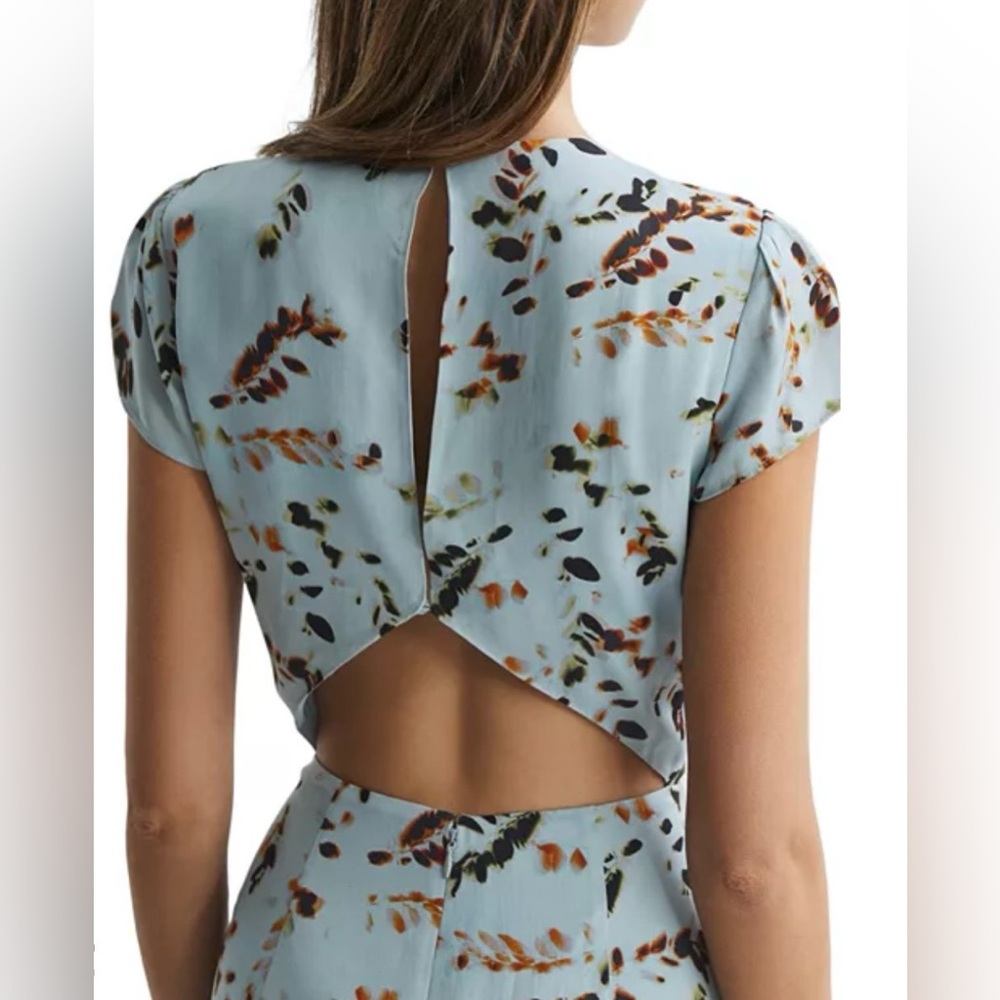 Reiss Livia Blurred Floral Midi Dress - Picture 3 of 16